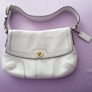 White Leather Coach Bag